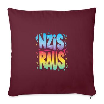 Nazis raus, Gegen AFD, Gegen Rechts, Faschismus - Sofakissenbezug 45 x 45 cm - Burgunderrot - Vorne