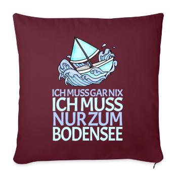 Bodensee - Sofakissenbezug 45 x 45 cm - Burgunderrot - Vorne