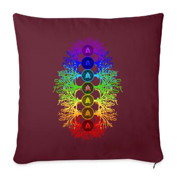 Chakra Energie - Sofakissenbezug 45 x 45 cm - Burgunderrot - Vorne