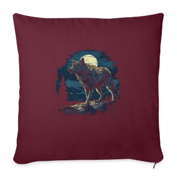 Chien, loup-garou, Cerberus, mythe mythique de - Housse de coussin décorative 45 x 45 cm - bordeaux - Devant