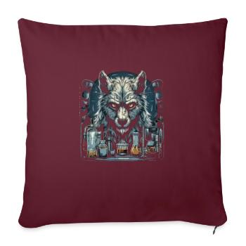 Dog Wolf Werewolf Cerberus Hellhound myth - Sofa pillowcase 17,3'' x 17,3'' (45 x 45 cm) - burgundy - Front