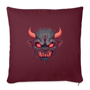 Monster Monster Demon Devil Vampire Guhl Zombie - Housse de coussin décorative 45 x 45 cm - bordeaux - Devant