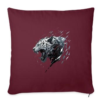 Mecha Animal Tiger Wolf Fox Dino Bear Cyborg - Sofa pillowcase 17,3'' x 17,3'' (45 x 45 cm) - burgundy - Front