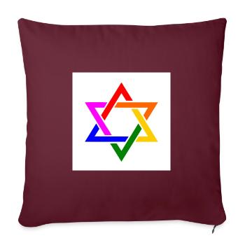 Israel lgbt flagge - Sofakissenbezug 45 x 45 cm - Burgunderrot - Vorne