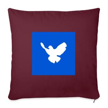 Peace - Housse de coussin décorative 45 x 45 cm - bordeaux - Devant