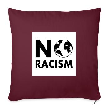 No racism - Housse de coussin décorative 45 x 45 cm - bordeaux - Devant