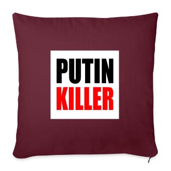 Putin killer - Sofakissenbezug 45 x 45 cm - Burgunderrot - Vorne