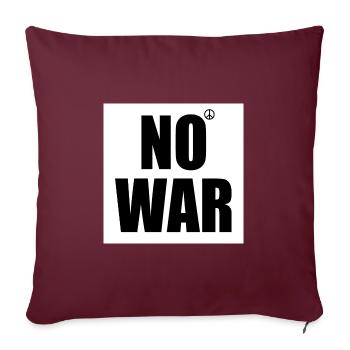 No war - Housse de coussin décorative 45 x 45 cm - bordeaux - Devant