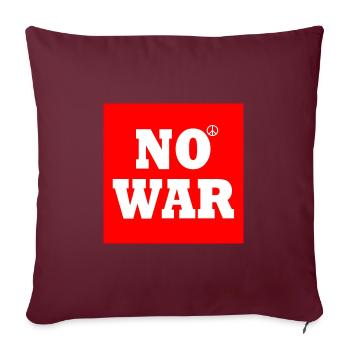 No war - Housse de coussin décorative 45 x 45 cm - bordeaux - Devant