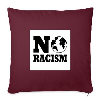 No racism - Housse de coussin décorative 45 x 45 cm - bordeaux - Devant