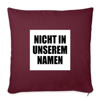Pas en mon nom - Housse de coussin décorative 45 x 45 cm - bordeaux - Devant