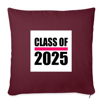 Class of 2025 - Housse de coussin décorative 45 x 45 cm - bordeaux - Devant