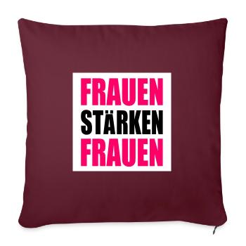 Les femmes autonomisent les femmes - Housse de coussin décorative 45 x 45 cm - bordeaux - Devant