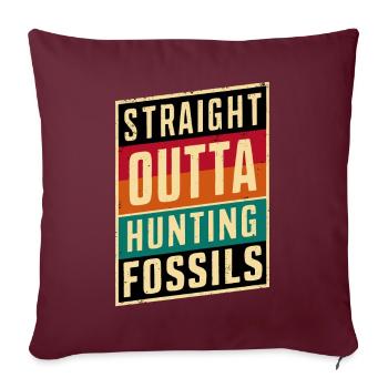 Straight Outta Aventure de chasse aux fossiles - Housse de coussin décorative 45 x 45 cm - bordeaux - Devant