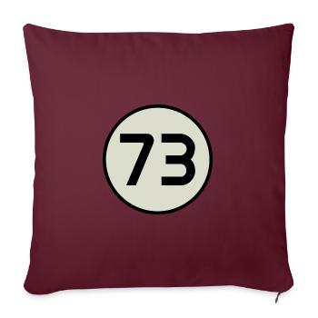 Zahl 73 Serien Insider - Sofakissenbezug 45 x 45 cm - Burgunderrot - Vorne