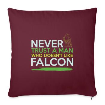 Dicton cool de la fauconnerie - Housse de coussin décorative 45 x 45 cm - bordeaux - Devant