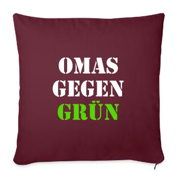 Omas gegen grün - Sofakissenbezug 45 x 45 cm - Burgunderrot - Vorne