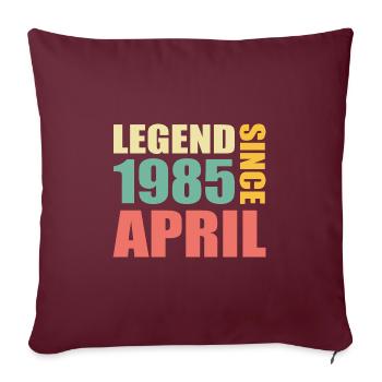 38e anniversaire avril Né en 1985 Idée cadeau - Housse de coussin décorative 45 x 45 cm - bordeaux - Devant