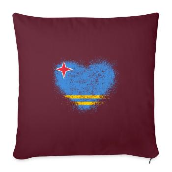 Aruba - Sofakissenbezug 45 x 45 cm - Burgunderrot - Vorne