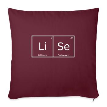 Lise Name Vorname Chemie Periodensystem Elemente - Sofakissenbezug 45 x 45 cm - Burgunderrot - Vorne