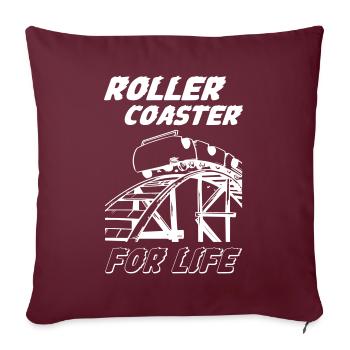 Montagnes russes pour la vie - Housse de coussin décorative 45 x 45 cm - bordeaux - Devant
