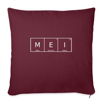 Mei Nom Prénom Chimie Éléments du tableau périodique - Housse de coussin décorative 45 x 45 cm - bordeaux - Devant