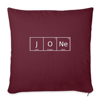 Jone Name Vorname Chemie Periodensystem Elemente - Sofakissenbezug 45 x 45 cm - Burgunderrot - Vorne