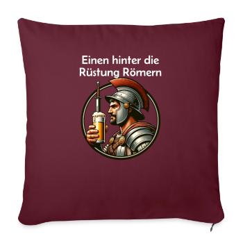 Bière - Toast aux Romains de One Behind the Armor - Housse de coussin décorative 45 x 45 cm - bordeaux - Devant