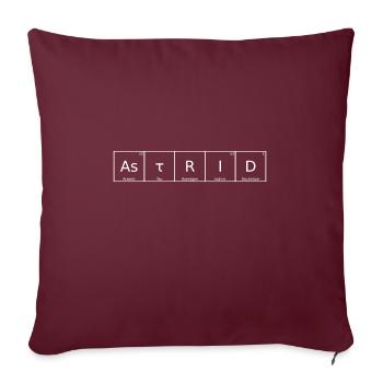 Astrid Name Vorname Chemie Periodensystem Elemente - Sofakissenbezug 45 x 45 cm - Burgunderrot - Vorne
