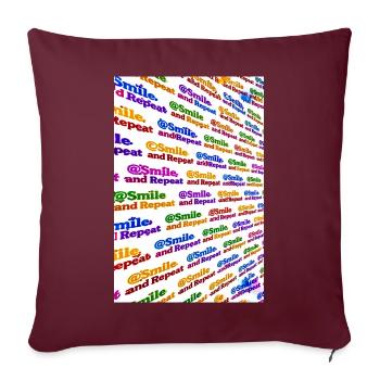 Colorful Smile and Repeat - Sofa pillowcase 17,3'' x 17,3'' (45 x 45 cm) - burgundy - Front