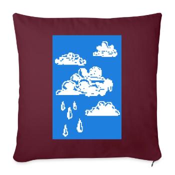 Nuages de pixels - Housse de coussin décorative 45 x 45 cm - bordeaux - Devant