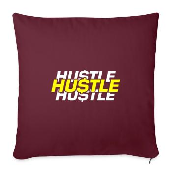 Hustle Quote - Sofakissenbezug 45 x 45 cm - Burgunderrot - Vorne