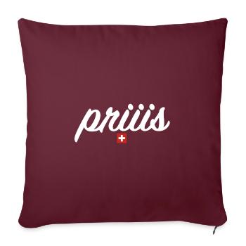 priis | Schnupftabak, schnupfen, Schweiz, Dialekt - Sofakissenbezug 45 x 45 cm - Burgunderrot - Vorne
