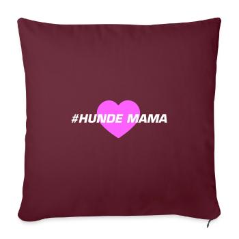 Maman de chiens - Housse de coussin décorative 45 x 45 cm - bordeaux - Devant
