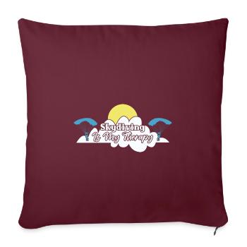 Parachutistes parachutistes parachutés - Housse de coussin décorative 45 x 45 cm - bordeaux - Devant