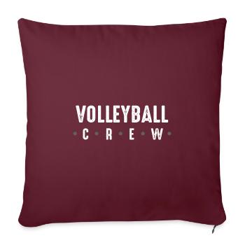 Équipe de volleyball - Housse de coussin décorative 45 x 45 cm - bordeaux - Devant