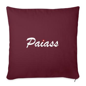 Paiass | Schweiz, Schweizerdeutsch, Dialekt - Sofakissenbezug 45 x 45 cm - Burgunderrot - Vorne