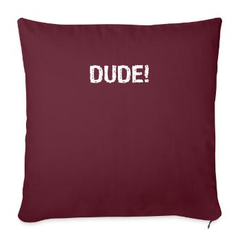 Mec! - Housse de coussin décorative 45 x 45 cm - bordeaux - Devant