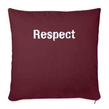 respect - Housse de coussin décorative 45 x 45 cm - bordeaux - Devant