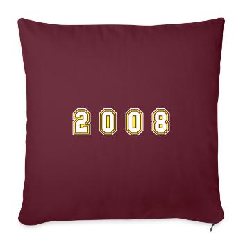Numéro de l’année 2008 - Housse de coussin décorative 45 x 45 cm - bordeaux - Devant