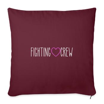 Cœur d’équipage de combat - Housse de coussin décorative 45 x 45 cm - bordeaux - Devant