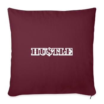Hustle Quote - Sofakissenbezug 45 x 45 cm - Burgunderrot - Vorne