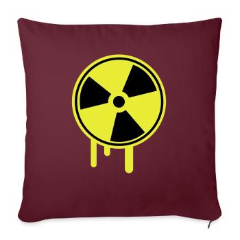 atom_symbol_1_f2 - Sofakissenbezug 45 x 45 cm - Burgunderrot - Vorne