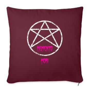 memento mori white pink - Sofa pillowcase 17,3'' x 17,3'' (45 x 45 cm) - burgundy - Front