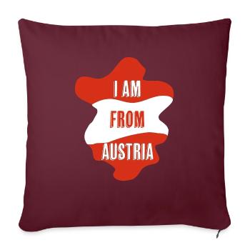 I am from AUSTRIA - Sofakissenbezug 45 x 45 cm - Burgunderrot - Vorne