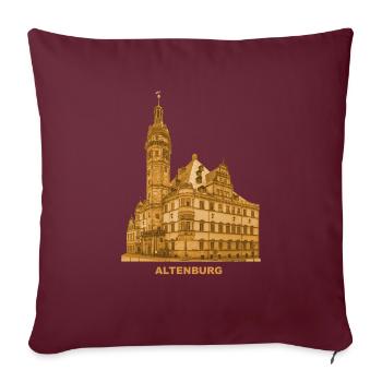 Hôtel de ville d’Altenburg Résidence Skatstadt Saxe - Housse de coussin décorative 45 x 45 cm - bordeaux - Devant