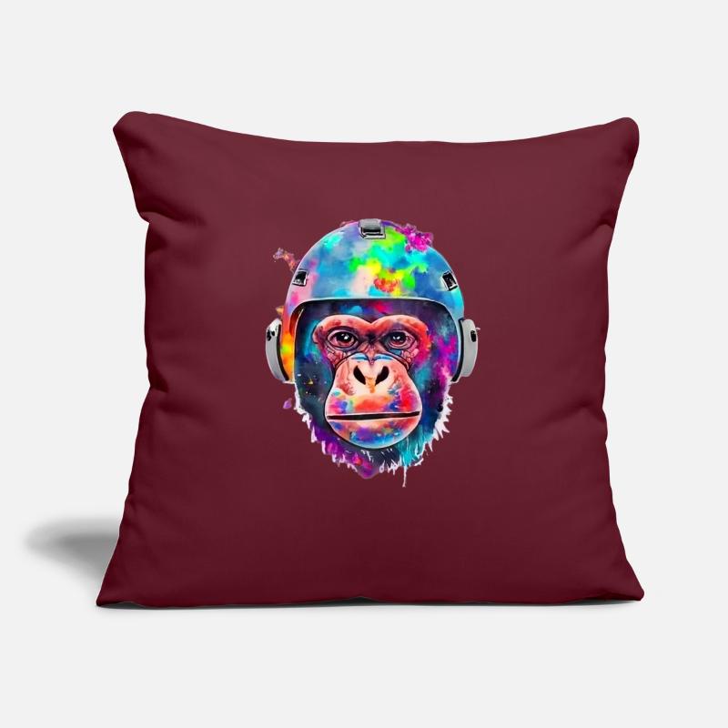 Monkey with a space helmet Sofa pillowcase 17,3'' x 17,3'' (45 x 45 cm)