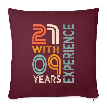 30e anniversaire cadeau 30 ans - Housse de coussin décorative 45 x 45 cm - bordeaux - Devant
