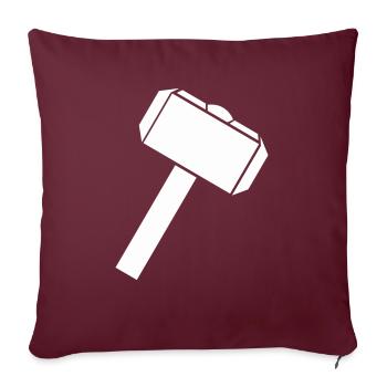 Marteau 01 - Housse de coussin décorative 45 x 45 cm - bordeaux - Devant
