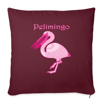 Pelimingo - Housse de coussin décorative 45 x 45 cm - bordeaux - Devant